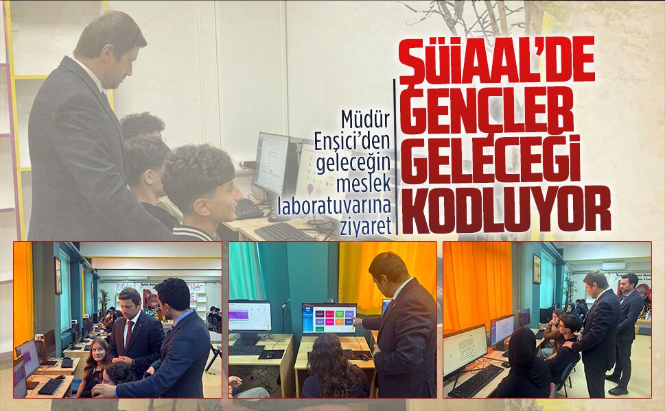 Müdür Enşici, ŞÜİAAL’de yapay zeka ve robotik kodlama sınıfını ziyaret etti