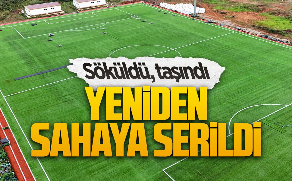 Karasu Şehir Stadı’nın çimleri Kurudere Sahası’na serildi