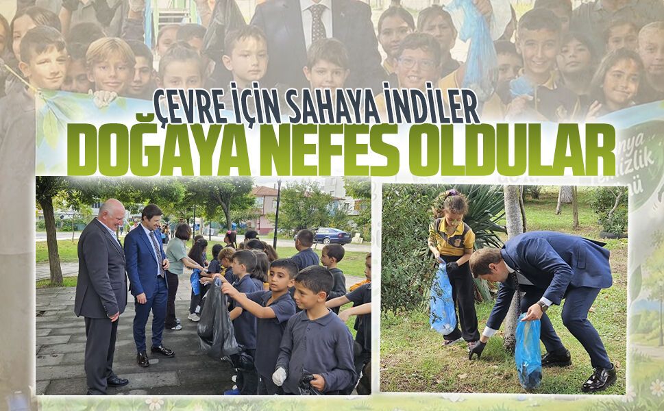 Yalı İlkokulu öğrencilerinden çevre temizliği