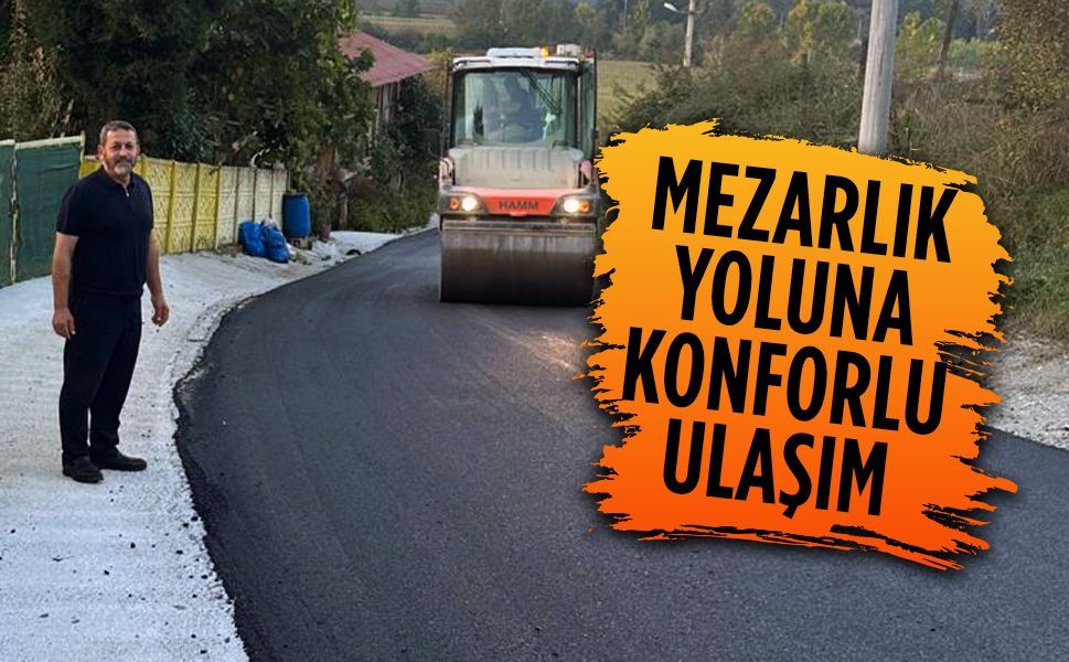 Karapınar’da mezarlık yoluna asfalt