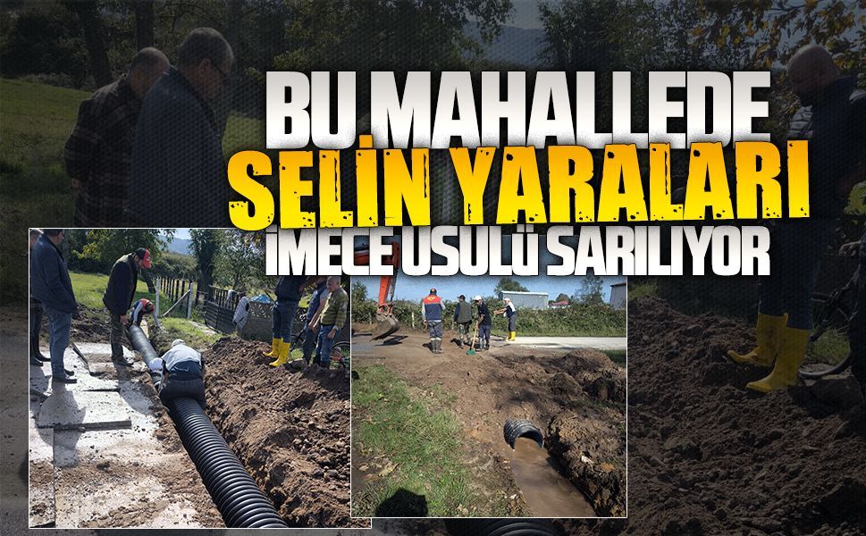 Mahalle sakinleri kendi imkanlarıyla drenaj hattı döşedi