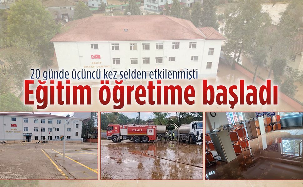 Selden etkilenen okulda eğitim yeniden başladı