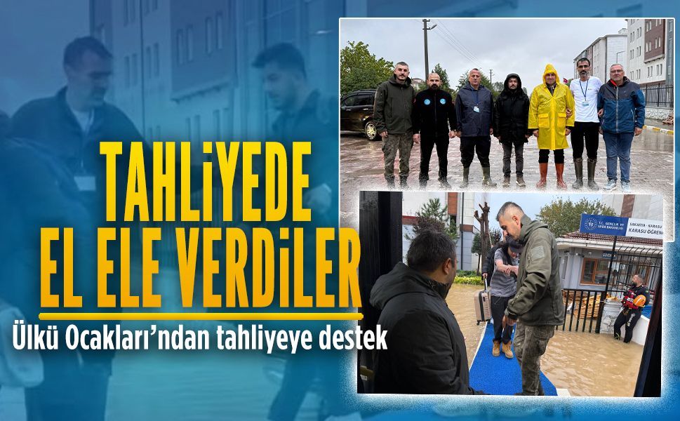 Karasu Ülkü Ocakları’ndan tahliyeye gönüllü destek