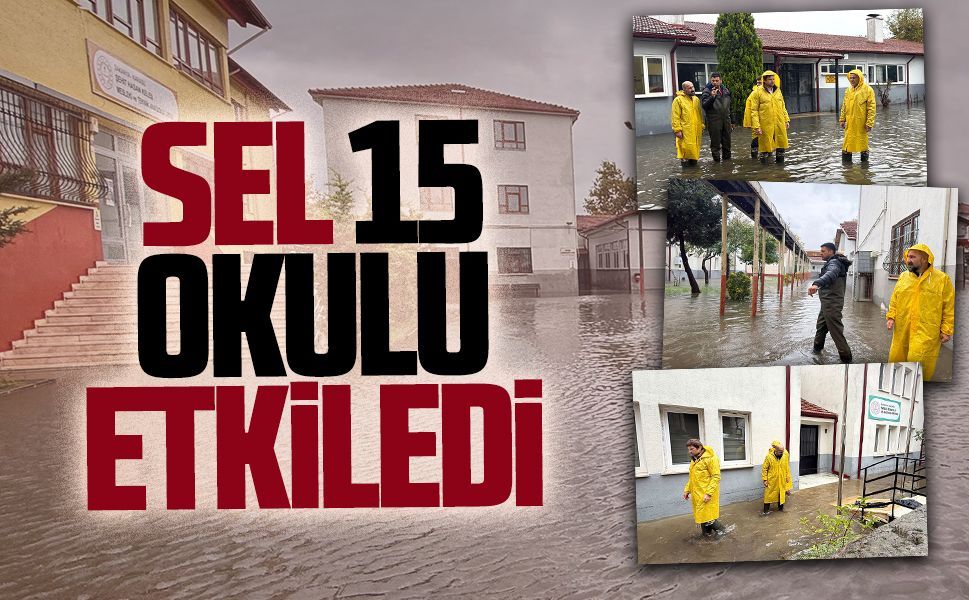 Karasu’da sel 15 okulu etkiledi
