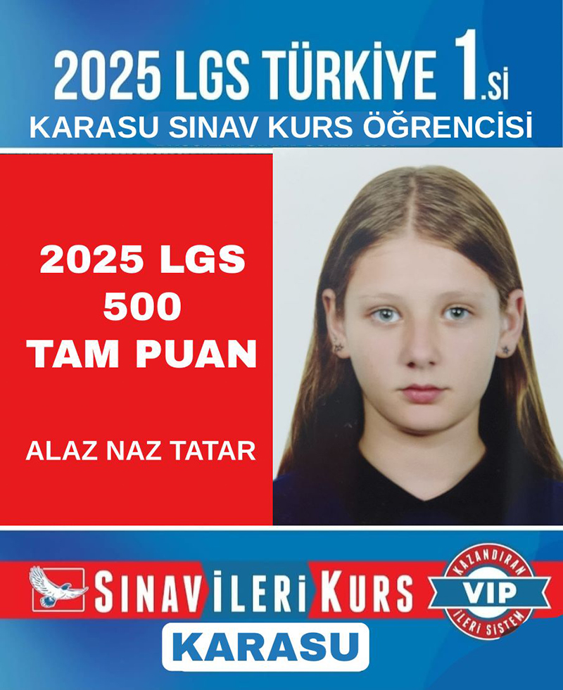 Karasu Sına Vip Kurs Lgs Türkiye Birincisi F2