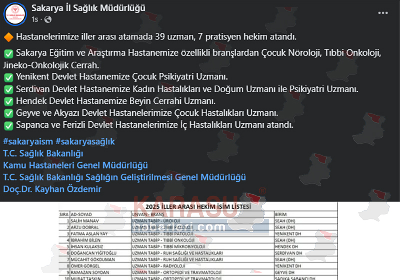 Sağlık Personeli Atamaları F3