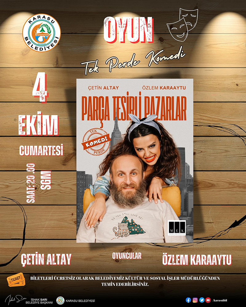 Karasu Belediyesi Tiyatro Duyurusu F1