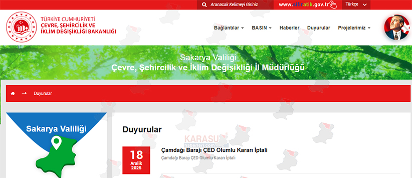 Çamdağı Barajı Çed Iptali F1