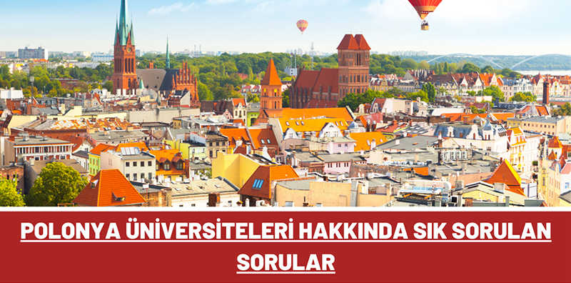 Polonya şehir manzarası ve tarihi yapılar eşliğinde, Polonya üniversiteleri hakkında sık sorulan sorular; Polonya’da eğitim sistemi, üniversite başvuruları, yaşam maliyetleri ve öğrenci deneyimleri hakkında bilgi arayanlar için görsel.