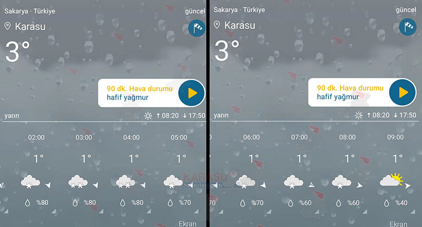 Karasu 12 Ocak Pazartesi F2