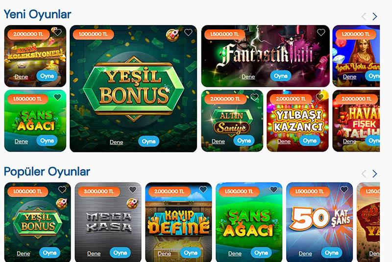 Milli Piyango Sitesinde Sanal Oyunlar