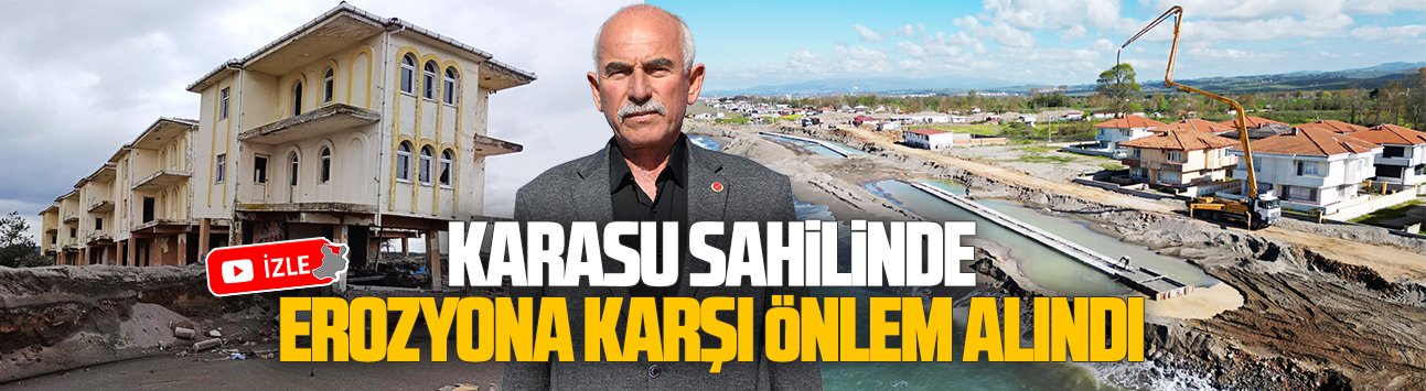 Karasu sahilini erozyondan koruyacak Sahil Koruma Duvarı çalışması başladı