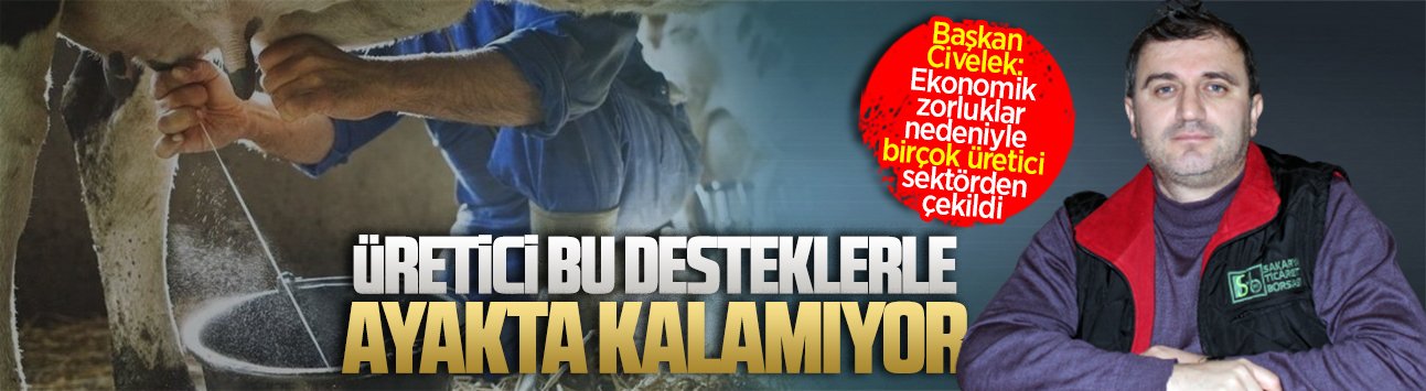 Karasu süt Üreticileri Birliği Başkanı Yusuf Civelek, desteklemelerin yetersiz olduğuna değindi