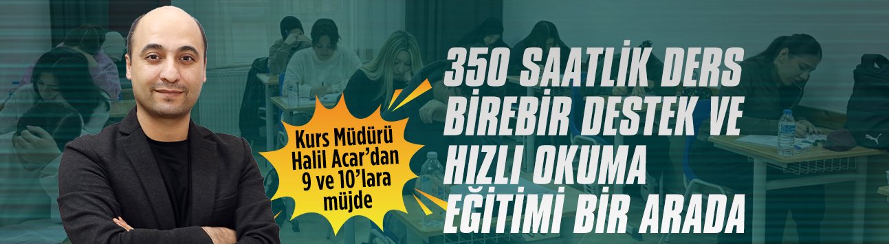 Özşen Özel Öğretim Kursu’ndan 9 ve 10’lara müjde