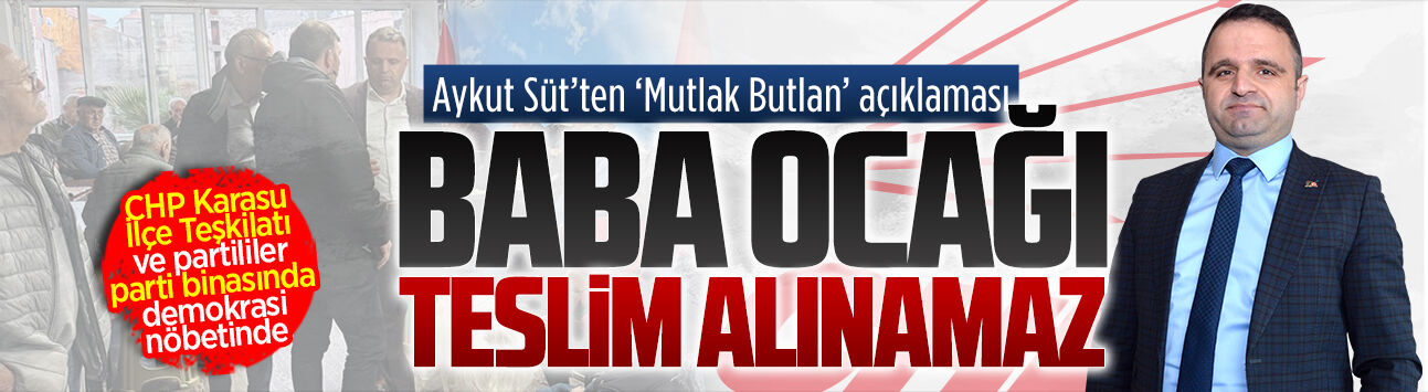 CHP Karasu, mutlak butlan kararının ardından demokrasi nöbetinde