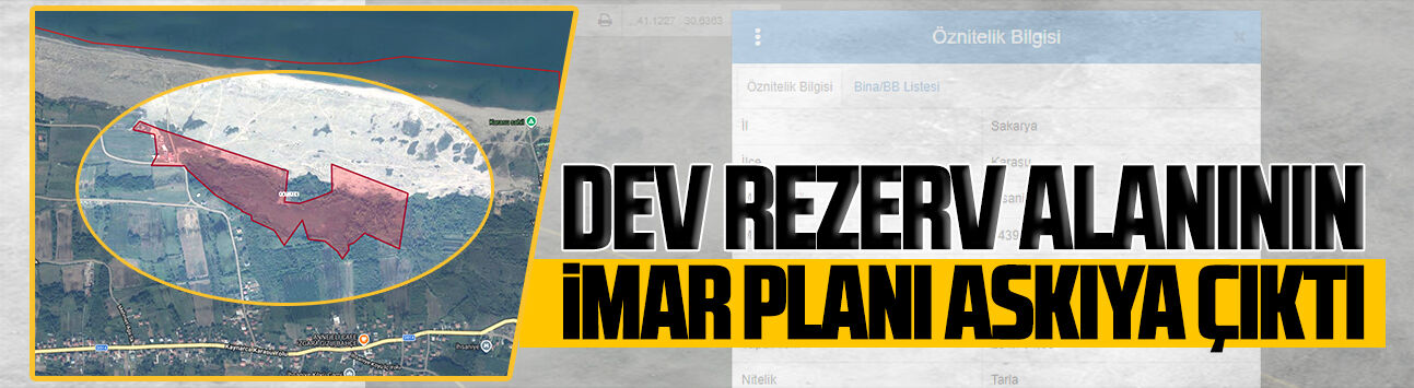 Dev rezerv alanının imar planı askıya çıktı