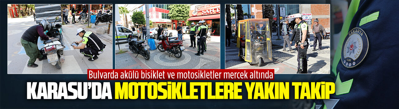 Karasu’da motosiklet sürücülerine yönelik kapsamlı uygulama gerçekleştirildi