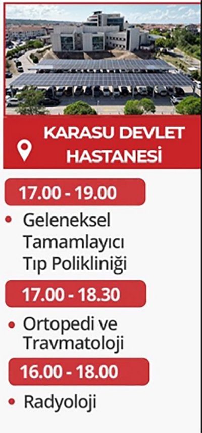Karasu Mayıs Mesai Dışı Poliklinik F1