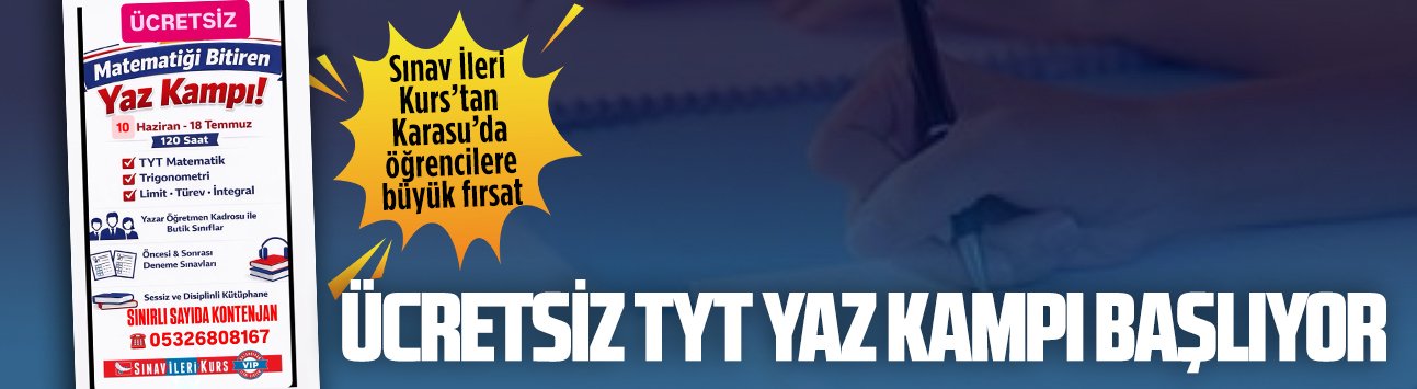 Sınav İleri Kurs’tan Karasu’da öğrencilere büyük fırsat