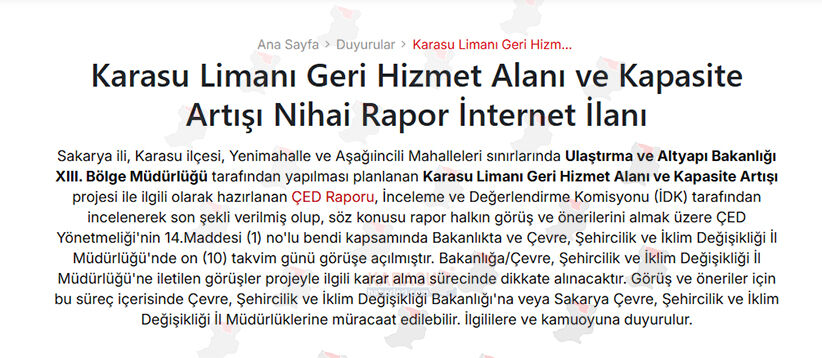 Liman Genişleme Ç E D Raporu Askıda F2