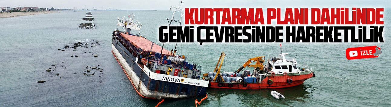 Karasu’da karaya oturan gemi kirleticilerden arındırılıyor
