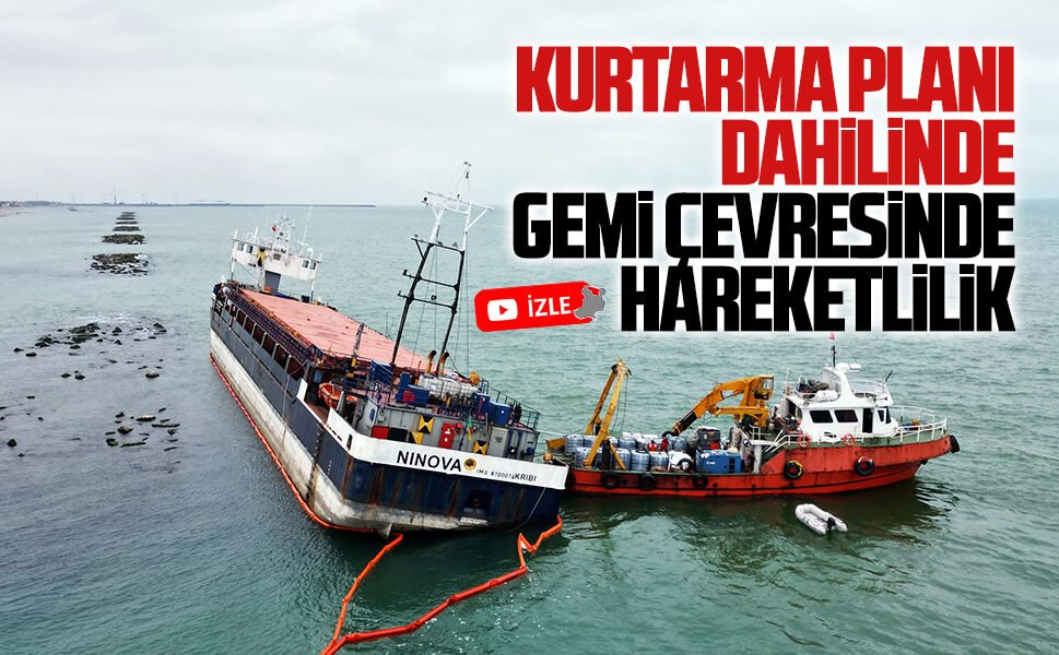Karasu’da karaya oturan gemi kirleticilerden arındırılıyor