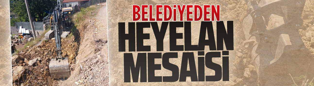 Ardıçbeli’nde heyelan nedeniyle çalışma başlatıldı