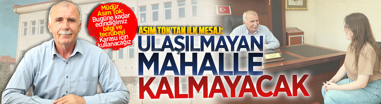Karasu Halk Eğitimi Merkezi Müdürü Asım Tok, göreve başladı