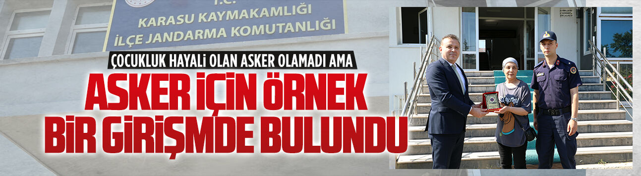 Karasu’da yaşayan Aynur Büyük, arsasını jandarmaya bağışladı