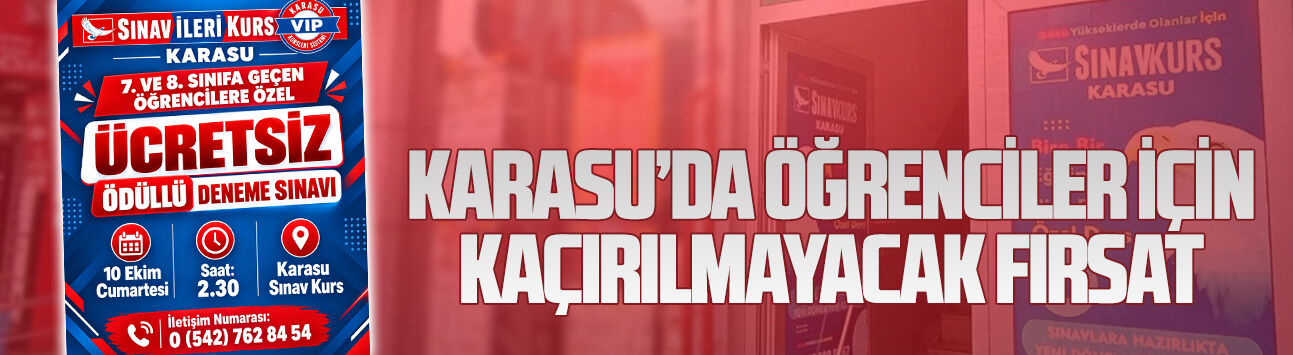 Karasu’da öğrenciler için kaçırılmayacak fırsat