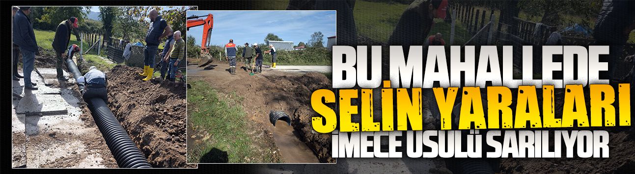 Mahalle sakinleri kendi imkanlarıyla drenaj hattı döşedi