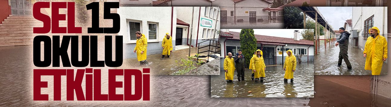 Karasu’da sel 15 okulu etkiledi