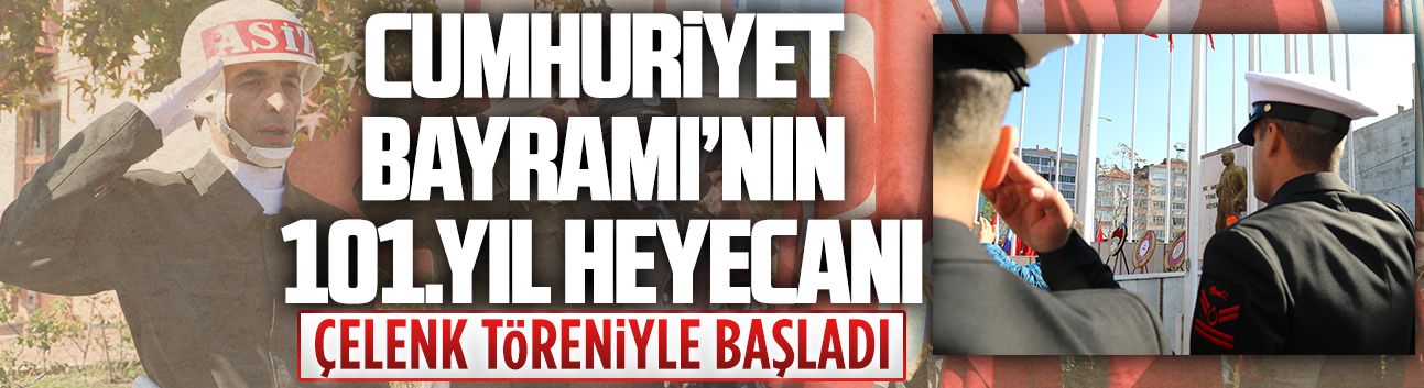 Karasu’da Cumhuriyetin 101.yılı kutlamaları çelenk töreniyle başladı