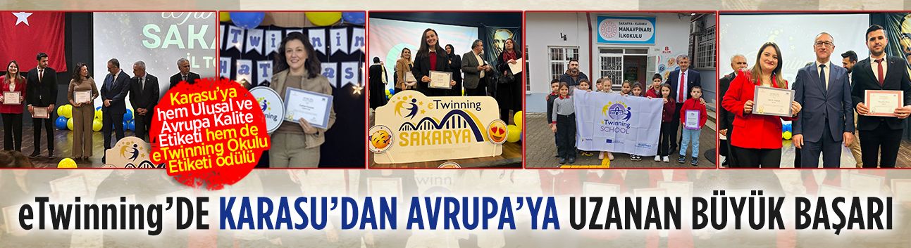 Karasu’dan beş okul eTwinning projesinde ödüllerini aldı
