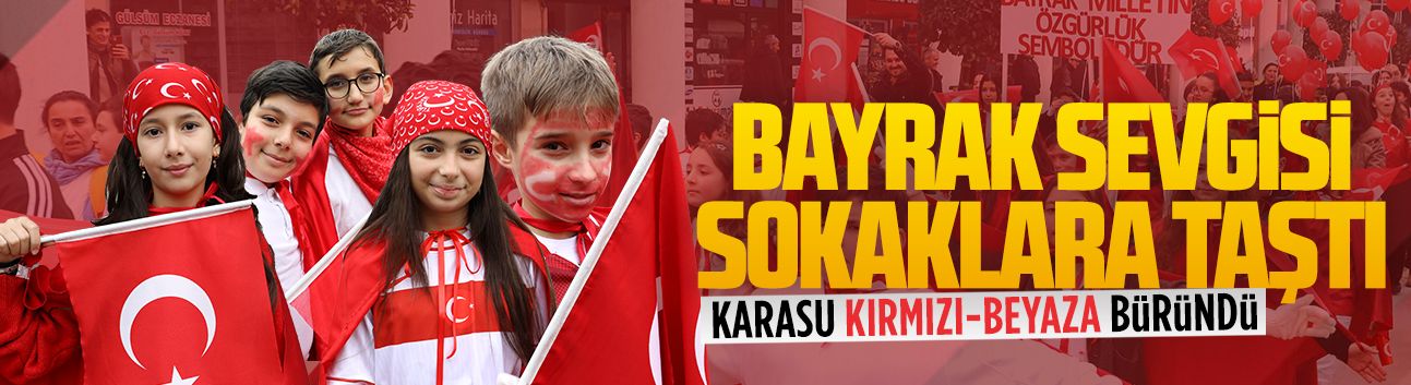 Sezi Eratik Ortaokulu’ndan Bayrak Sevgisi yürüyüşü