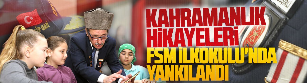 Kıbrıs gazileri FSM İlkokulu'nda öğrencilerle bir araya geldi