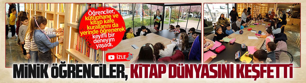 Şehit Teğmen Ömer Faruk Civelek Anaokulu miniklerinden kütüphane haftasında anlamlı ziyaret